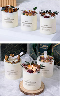Großhandel Handgefertigte Maßgeschneiderte Duftende Organische Aromatherapie Blumenförmige Sojawachs-Jasmin-Glaskerzen mit Langer Brenndauer und Rauchfreiheit