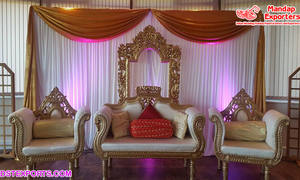 Sofá tallado de pavo real para escenario de boda, conjunto de sofá de diseño, de la mejor calidad, para novia, novio, pavo real - Product Image 6