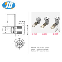 Boîtier en alliage de Zinc de Machine de serrure de Maibox de haute qualité et serrure à came de cylindre 17mm/23mm/28mm jeux d'armoire à pièces