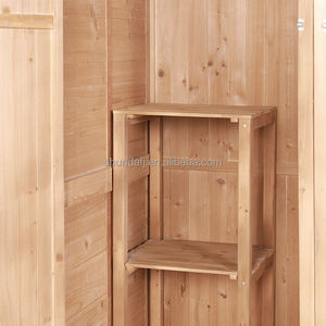 Caseta de Almacenamiento <span class=keywords><strong>para</strong></span> Jardín y Herramientas de <span class=keywords><strong>Madera</strong></span> Natural Resistente SDGS004 - Product Image 5