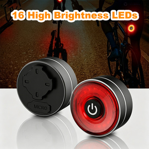 <span class=keywords><strong>Luz</strong></span> <span class=keywords><strong>Trasera</strong></span> de <span class=keywords><strong>Bicicleta</strong></span> de Montaña de Aleación de Aluminio Negra y Roja, Resistente y Compacta, Lámpara de Seguridad <span class=keywords><strong>Trasera</strong></span> para MTB, para Todoterreno, Carreras y Senderismo, con 2W - Product Image 3
