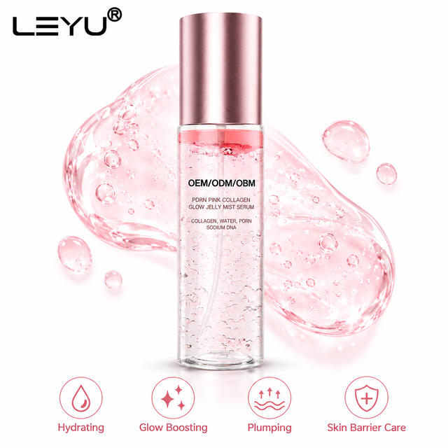 OEM ODM OBM Factory Direct Wholesale Private Label Custom Logo Hydrating Plumping Dewy Glow PDRN Pink Collagen Jelly Mist Serum