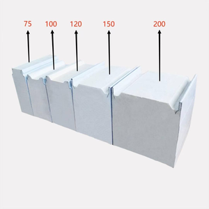 Panneaux sandwich modernes imperméables pour chambre froide, panneaux muraux extérieurs en brique, garage, maison, maisons préfabriquées, kits de construction métalliques, toiture - Product Image 2