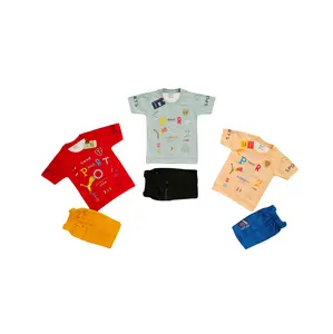 Most Selling Children Shorts Custom Hot Style Multi Color Kids Clothing Set for Unisex Kids Clothing Accessible at Export Price