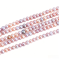 Perles d'eau douce naturelles de qualité AA, forme de pomme de terre, 4-5 mm, haute brillance, couleurs mélangées, pour la fabrication de bijoux