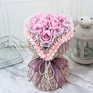 Cadeau créatif pour la Saint-Valentin, bouquet de savon en forme de rose, produit fini, fleur éternelle, bouquet de savon pour petite amie et femme. - Product Image 3