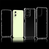 Coque de téléphone hybride transparente antichoc, dos en acrylique rigide, pare-chocs souple en TPU, protection robuste pour iPhone/Samsung Série