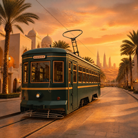 Tren Turístico Eléctrico Vintage para Pasajeros, Vagón para Zonas Turísticas, Parques de Atracciones y Ferrocarriles Panorámicos