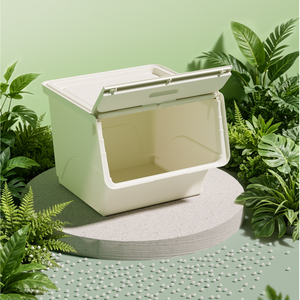 Conteneur de rangement en plastique transparent PP incassable, incliné, compatible <span class=keywords><strong>micro</strong></span>-ondes, grande capacité, <span class=keywords><strong>pour</strong></span> le stockage alimentaire dans les armoires de cuisine - Product Image 2