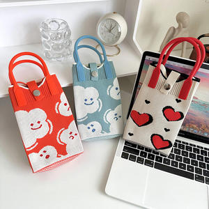 Borsa da polso da donna a tracolla con Mini borsa a maglia a cartone animato - Product Image 3