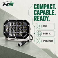 HSSH LED-Fahrlicht 7x5 Zoll 60W SAE-Zertifiziert Kombi-Strahl Offroad-Zusatzlicht für LKW SUV Jeep 4x4