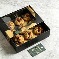 Boîte cadeau en papier personnalisée avec fenêtre transparente et séparateurs, pour biscuits, gâteaux, donuts, desserts, produits de boulangerie, de qualité alimentaire, recyclée
