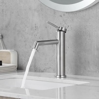 Mitigeur d'eau chaude et froide à poignée unique pour articles sanitaires de couleur personnalisée vasque de salle de bain à bas prix robinet de lavabo en acier inoxydable