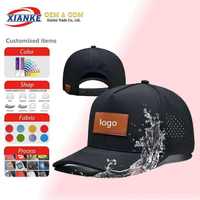 Casquettes de baseball et casquettes trucker personnalisées 2026 X&K OEM en maille respirante en nylon avec patch en cuir réglable à 5 panneaux et fermeture snapback