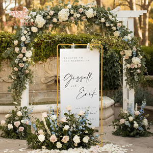 Moderno Soporte Metálico Dorado para Letreros de Bienvenida de Boda, Exhibidor de Carteles para Ceremonias, Fiestas y Decoración de <span class=keywords><strong>Entrada</strong></span> - Product Image 2
