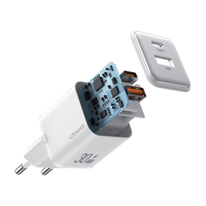 USAMS CC189 <span class=keywords><strong>Chargeur</strong></span> de téléphone PD <span class=keywords><strong>30w</strong></span> <span class=keywords><strong>USB</strong></span> <span class=keywords><strong>C</strong></span> Charge rapide <span class=keywords><strong>Chargeur</strong></span> mural double ports <span class=keywords><strong>Chargeur</strong></span> de téléphone portable pour <span class=keywords><strong>apple</strong></span> - Product Image 4