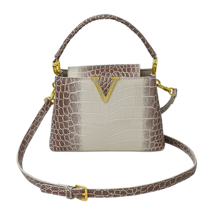 Nuevo Bolso de Diseñador, <span class=keywords><strong>Marca</strong></span> de Lujo, Bolso de Hombro para Mujer con Letra en Forma de <span class=keywords><strong>V</strong></span>, Elegante y Clásico, con Patrón de Cocodrilo - Product Image 1