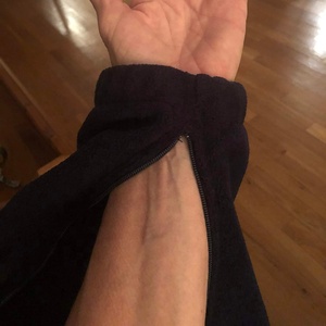 İki yönlü kol fermuarlar diyaliz hastaları ağır tam Zip Up ceketler diyaliz bağlantı noktası erişim Polar Polar ceket erkekler - Product Image 5