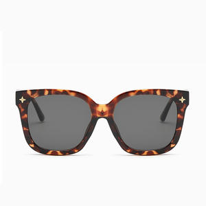 Lunettes de soleil carrées Qianai, monture noire, verres PC AC, UV400, unisexe, type 3, pour grands visages - Product Image 3