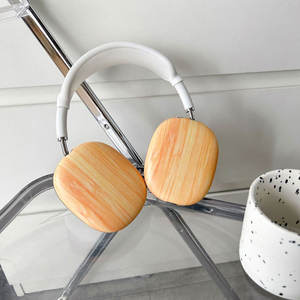 Étui à motif en bois compatible avec <span class=keywords><strong>Airpods</strong></span> Max étui pour casque housse de protection complète en TPU étui pour écouteurs Anti-chute housse pour oreillettes - Product Image 4