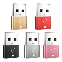 Adaptador Convertidor OTG Conector Hembra USB Tipo C a Macho USB Tipo A para Carga y MacBook