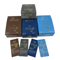 Sachets individuels imprimés sur mesure de 10 g, 15 ml, 30 ml pour compléments en poudre avec boîte de présentation de 15 sachets pour la vente au détail
