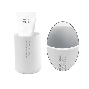 Juego de baño moderno ecológico de 4 piezas, dispensador de jabón de poliresina decorativo, soporte para cepillo de dientes, vaso, jabonera para Baño - Product Image 4