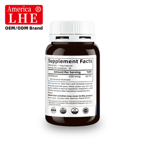 Cápsulas de Picolinato de Cromo Shecome OEM, 100 Cápsulas Veganas para el Metabolismo, Apoyo Nutricional, Suplemento de Picolinato de Cromo - Product Image 2