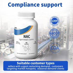 Cápsulas de N-acetil-L-cisteína (NAC) de Marca Privada OEM, Venta al Por Mayor de Fábrica, Fórmula y Empaque Personalizados, Suministro Estable - Product Image 5