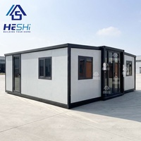 Maison préfabriquée moderne et économique de 40 pieds, 20 pieds, 30 pieds, extensible, préfabriquée, extérieure, deux chambres, maison portable