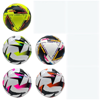 Ballon de football en PU à rayures de style classique européen, couleurs vintage assorties, pour l'entraînement et la collection