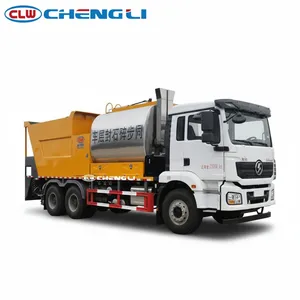 Camion pelleuse-compacteuse synchrone Shacman 6x4 avec réservoir d'asphalte de 7000l et réservoir d'agrégats de pierre de 12000l pour la construction routière et le répandage de gravier - Product Image 1