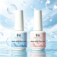 Nouveau Lancement 1KG 15ml Gel UV Transparent Effet Goutte d'Eau Base Coat Top Coat Sans HEMA Vernis à Ongles Personnalisable Fournitures pour Ongles