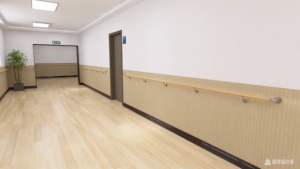 <span class=keywords><strong>PVC</strong></span> Hợp kim nhôm y tế cấp kháng khuẩn bệnh viện Vòng chống va chạm lan can - Product Image 5