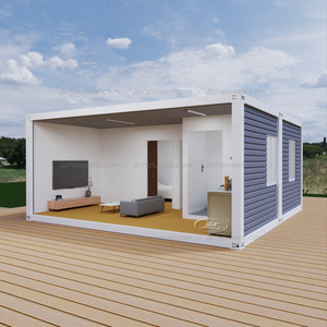 Caravana prefabricada Campamento de trabajo temporal y Hospital prefabricado Casa contenedor de paquete plano usada en proyecto - Product Image 3