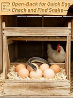 Accessoires pour poulaillers JQ, boîte à nids en bois à dos ouvert, 3 pièces, boîtes à nids pour poules pondeuses de grande taille