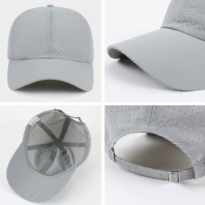 Customized Curved Brim Baseball Caps Sporty Solid Color Breathable Mesh <b>Net</b> Quick Dry Dad Hats Embroidered Woven Patch Logo - Product Image 4