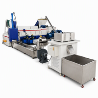 Mesin Daur Ulang Granulator PE Pendingin Air Sekrup Ganda Tanpa Jaring Filter untuk Limbah Buang Otomatis SJ180/160W