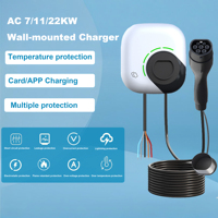 Chargeur mural pour véhicule électrique domestique 7KW 32A, nouvelle génération, contrôlé par application, avec interface Type 2 et câble de 5m