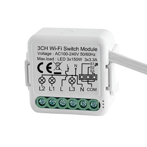 Tuya 3 Gang WiFi Interruptor de luz inteligente Módulo de relé Wifi Controlado Control bidireccional Voz - Product Image 2