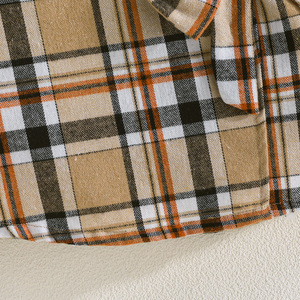 Vêtements décontractés pour enfants, filles de 3 à 8 ans, haut en laine avec poignets à volants raffinés, décoration en nœud, jupe courte à carreaux, chapeau, ensemble deux pièces - Product Image 5