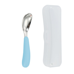 Cuchara para Bebé de Acero Inoxidable 316 de Primera Calidad, Cuchara Segura para la Autoalimentación de Niños Pequeños, Juego de Cucharas para Alimentos Complementarios para Bebés - Product Image 5