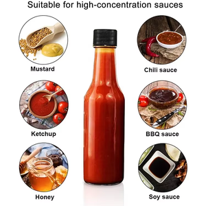 <span class=keywords><strong>Mini</strong></span> botellas de salsa picante de vidrio de 150ml con tapas de plástico Contenedores de salsa <span class=keywords><strong>Tabasco</strong></span> baratos para ingredientes de Chile y tomate - Product Image 6