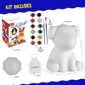 ภาพตัดขอบภาพสุดสร้างสรรค์ของเด็กๆทำมือรูปการ์ตูนสัตว์กราฟฟิตีแบบ DIY ไฟกลางคืนเครื่องประดับกระถางดอกไม้ - Product Image 3