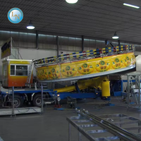 Machines de jeu d'attraction de parc d'attractions portables personnalisées Disco Tagada Usato Rides avec remorque pour les ventes