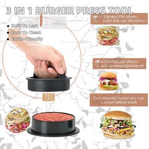 Prensa para Hamburguesas 3 en 1 de Acero Inoxidable, Ecológica, Apta para Lavavajillas, Molde para Hamburguesas, Prensa para Smash Burger - Product Image 2