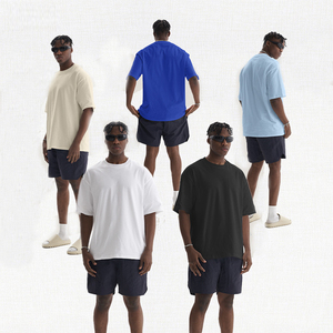 Tùy Chỉnh 240gsm 280gsm 300gsm 320gsm Nặng 100% Bông Trống Quá Khổ Thời Trang Drop Shoulder Người Đàn Ông T Áo Sơ Mi - Product Image 6