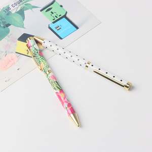 Cadeau promotionnel, stylo personnalisé avec motif floral, impression florale par transfert thermique, stylo à bille en métal - Product Image 5