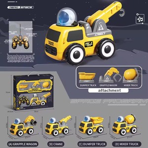 Véhicule télécommandé 4 en 1 : <span class=keywords><strong>Camion</strong></span> de pompiers, Excavatrice, Modèle RC 4 canaux, Véhicule d'ingénierie spatiale, Jouets de voiture télécommandés - Vente chaude - Product Image 5