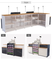 Comptoir de caisse écologique Jiachenxin JCX-sy pour supermarché, bureau de caissier 600x600x875mm, origine Shandong